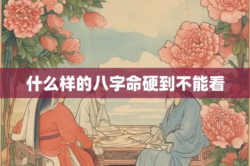 什么样的八字命硬到不能看