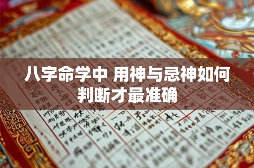 八字命学中 用神与忌神如何判断才最准确