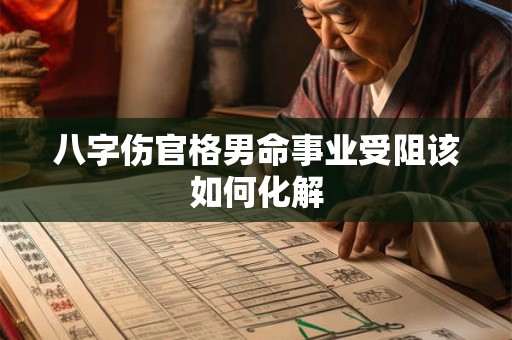 八字伤官格男命事业受阻该如何化解