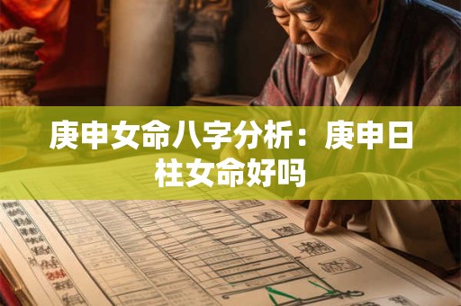 庚申女命八字分析：庚申日柱女命好吗