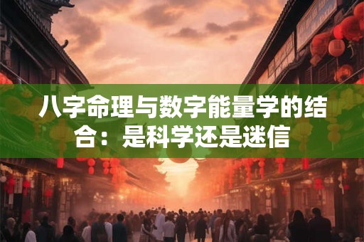 八字命理与数字能量学的结合：是科学还是迷信