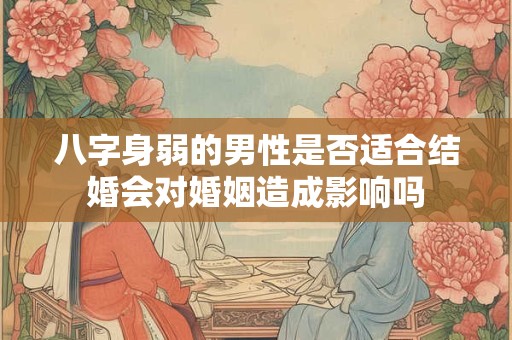 八字身弱的男性是否适合结婚会对婚姻造成影响吗