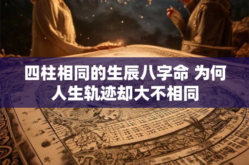 四柱相同的生辰八字命 为何人生轨迹却大不相同