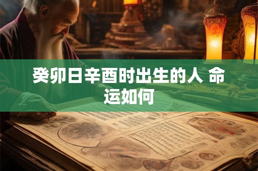 癸卯日辛酉时出生的人 命运如何