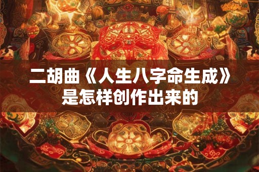 二胡曲《人生八字命生成》是怎样创作出来的