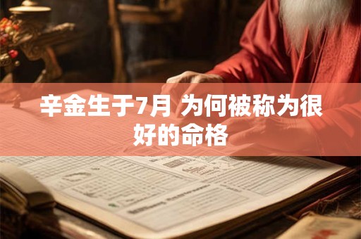 辛金生于7月 为何被称为很好的命格