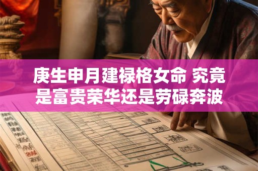 庚生申月建禄格女命 究竟是富贵荣华还是劳碌奔波