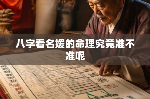 八字看名媛的命理究竟准不准呢
