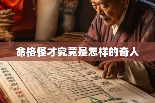 命格怪才究竟是怎样的奇人
