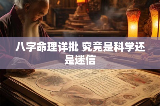 八字命理详批 究竟是科学还是迷信