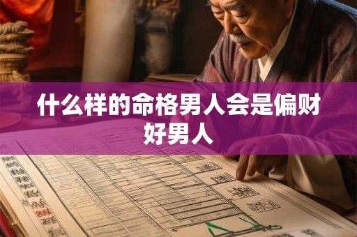 什么样的命格男人会是偏财好男人