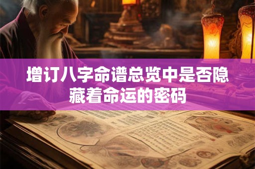 增订八字命谱总览中是否隐藏着命运的密码