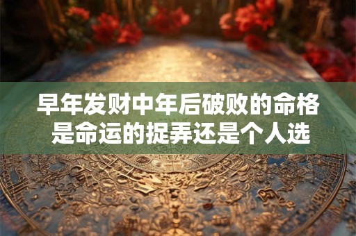 早年发财中年后破败的命格 是命运的捉弄还是个人选择的结果