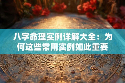 八字命理实例详解大全：为何这些常用实例如此重要