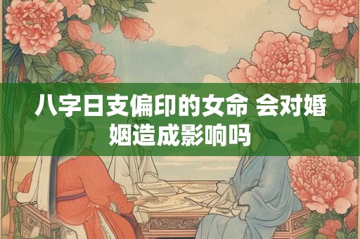 八字日支偏印的女命 会对婚姻造成影响吗