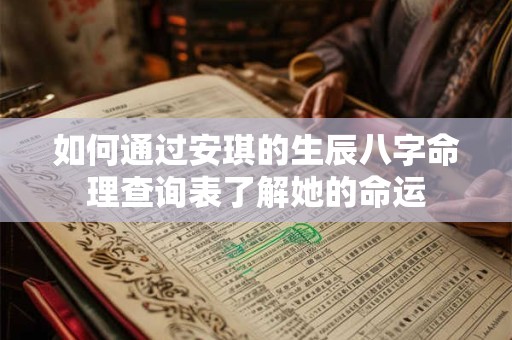如何通过安琪的生辰八字命理查询表了解她的命运