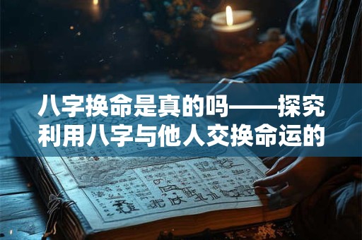八字换命是真的吗——探究利用八字与他人交换命运的可能性