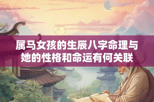 属马女孩的生辰八字命理与她的性格和命运有何关联