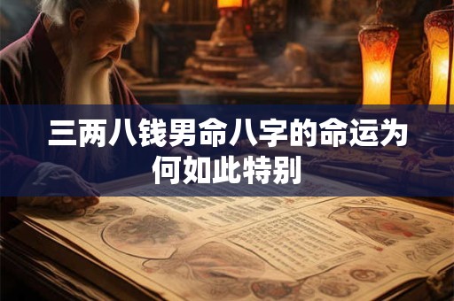 三两八钱男命八字的命运为何如此特别