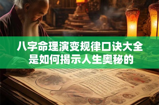 八字命理演变规律口诀大全 是如何揭示人生奥秘的