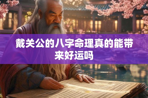 戴关公的八字命理真的能带来好运吗