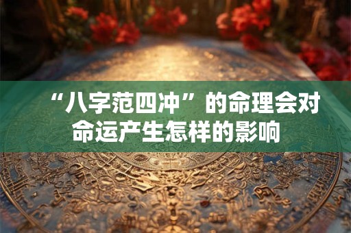“八字范四冲”的命理会对命运产生怎样的影响