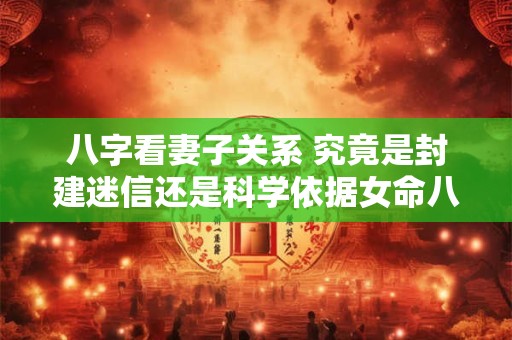 八字看妻子关系 究竟是封建迷信还是科学依据女命八字如何影响婚姻关系