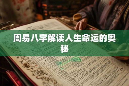 周易八字解读人生命运的奥秘