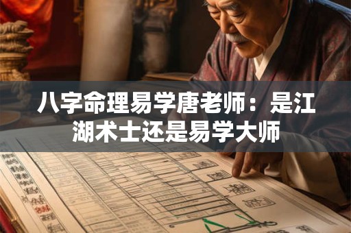 八字命理易学唐老师：是江湖术士还是易学大师