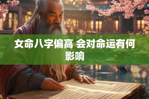 女命八字偏高 会对命运有何影响