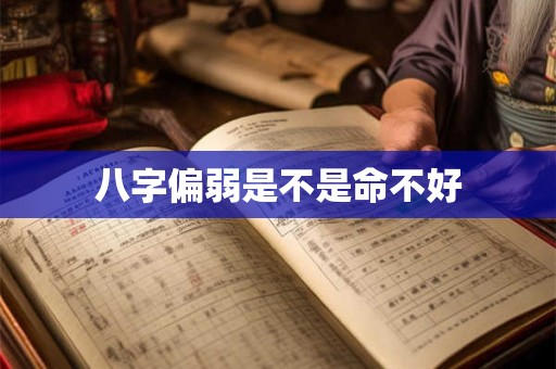 八字偏弱是不是命不好