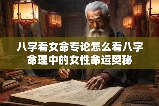 八字看女命专论怎么看八字命理中的女性命运奥秘