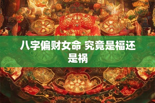 八字偏财女命 究竟是福还是祸