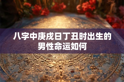 八字中庚戌日丁丑时出生的男性命运如何