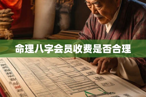 命理八字会员收费是否合理