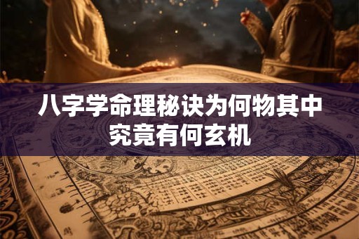 八字学命理秘诀为何物其中究竟有何玄机 八字学命理秘诀为何物其中究竟有何玄机
