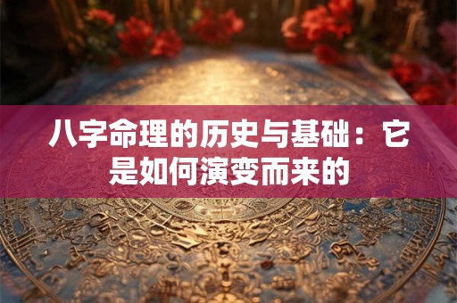 八字命理的历史与基础:它是如何演变而来的 八字命理的历史与基础:它是如何演变而来的