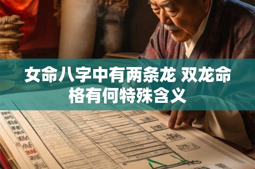 女命八字中有两条龙 双龙命格有何特殊含义