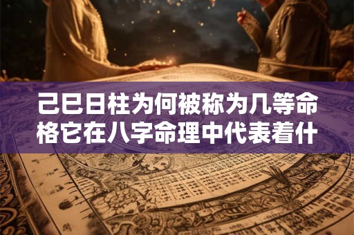 己巳日柱为何被称为几等命格它在八字命理中代表着什么意义