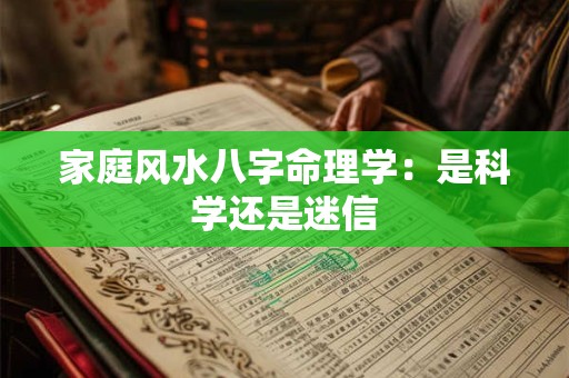 家庭风水八字命理学：是科学还是迷信
