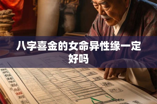 八字喜金的女命异性缘一定好吗