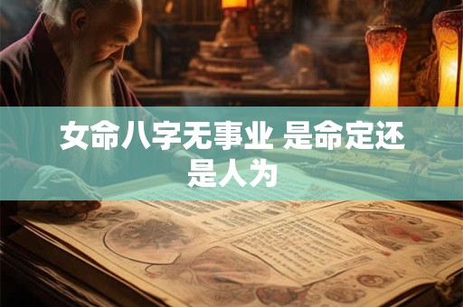 女命八字无事业 是命定还是人为