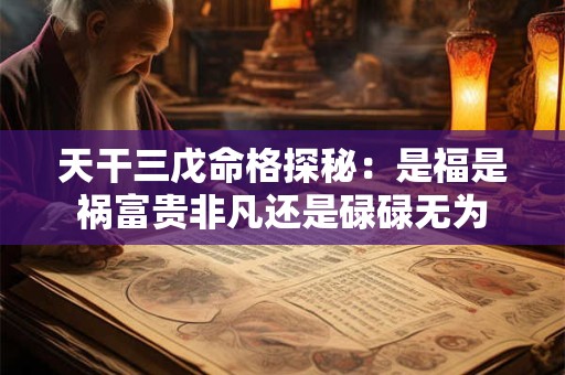 天干三戊命格探秘：是福是祸富贵非凡还是碌碌无为
