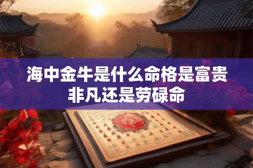 海中金牛是什么命格是富贵非凡还是劳碌命
