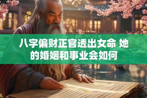 八字偏财正官透出女命 她的婚姻和事业会如何