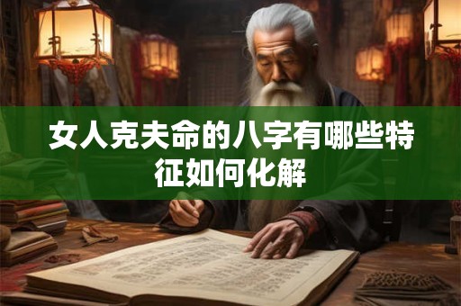 女人克夫命的八字有哪些特征如何化解
