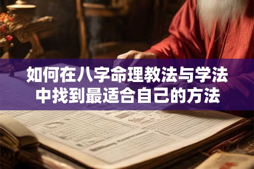 如何在八字命理教法与学法中找到最适合自己的方法