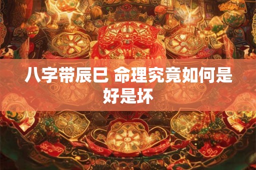 八字带辰巳 命理究竟如何是好是坏