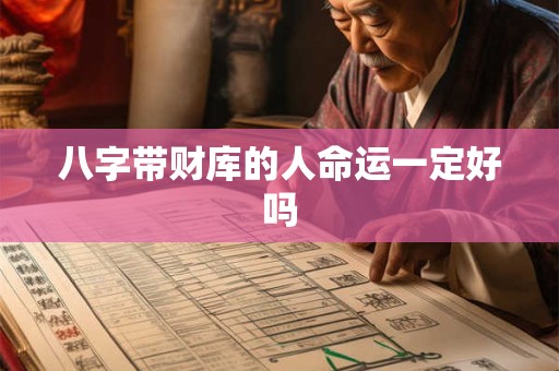八字带财库的人命运一定好吗
