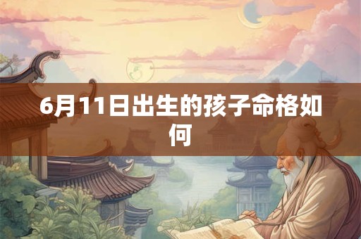 6月11日出生的孩子命格如何